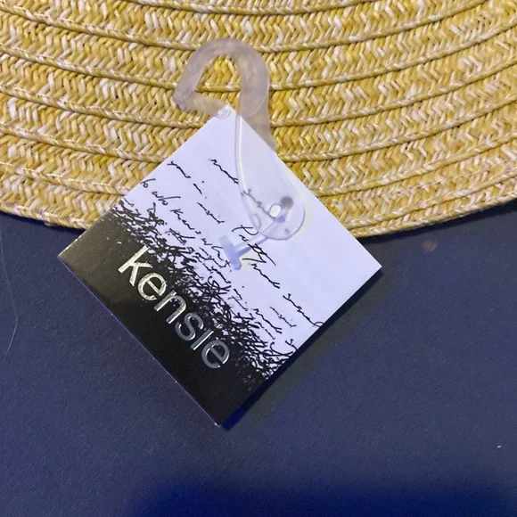Kenzie straw hat with black ribbon. Swimwear. NWT - Picture 4 of 5